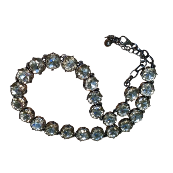 vintage rhinestone choker, necklace - Picture 5 of 11